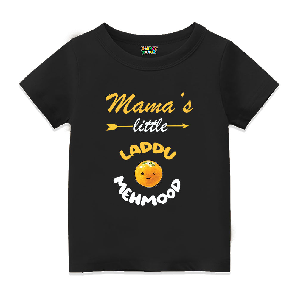 buy little laddu personalised  t shirt black