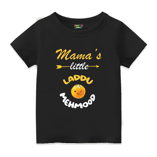 buy little laddu personalised  t shirt black