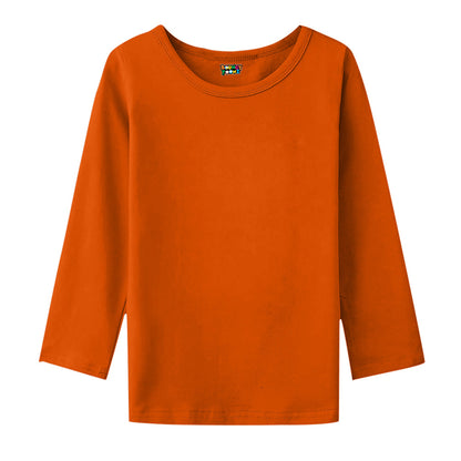 youth long sleeve t shirt orange