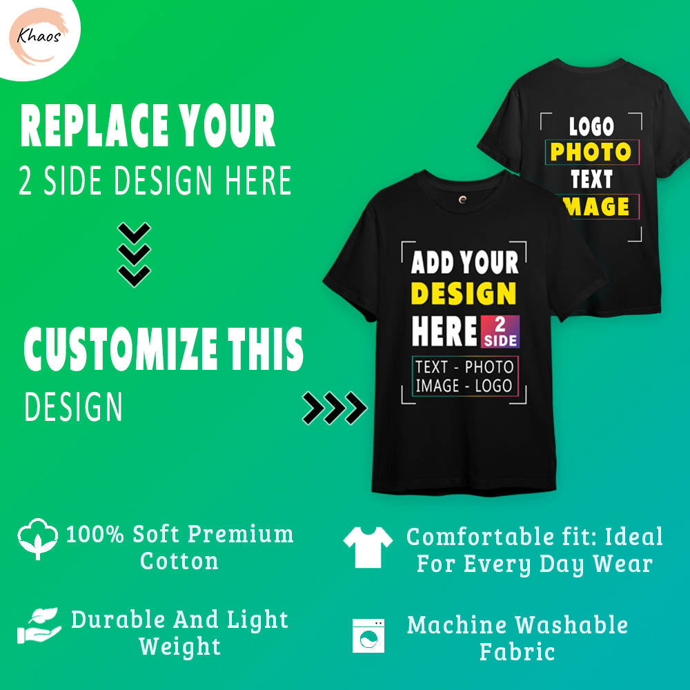 Custom T Shirts for Men - Double sided Printing