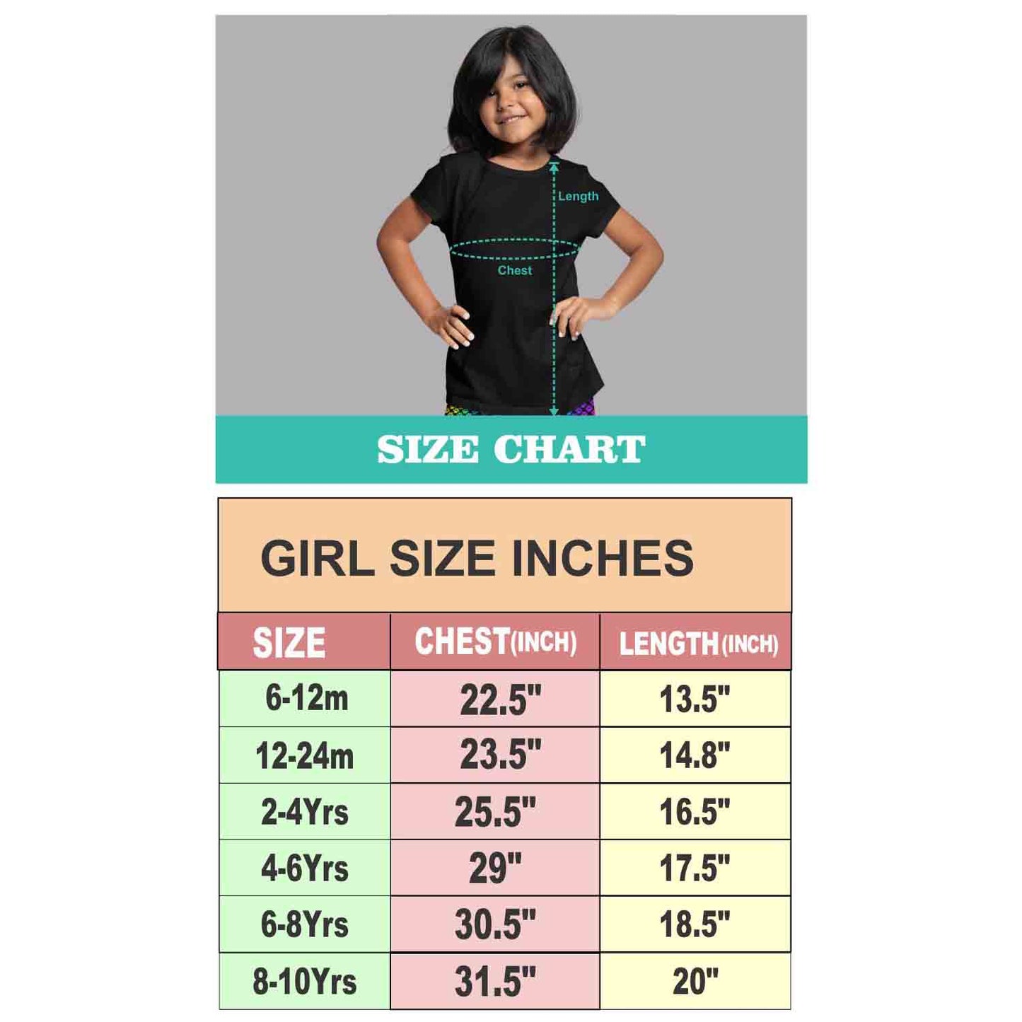 girl size chart