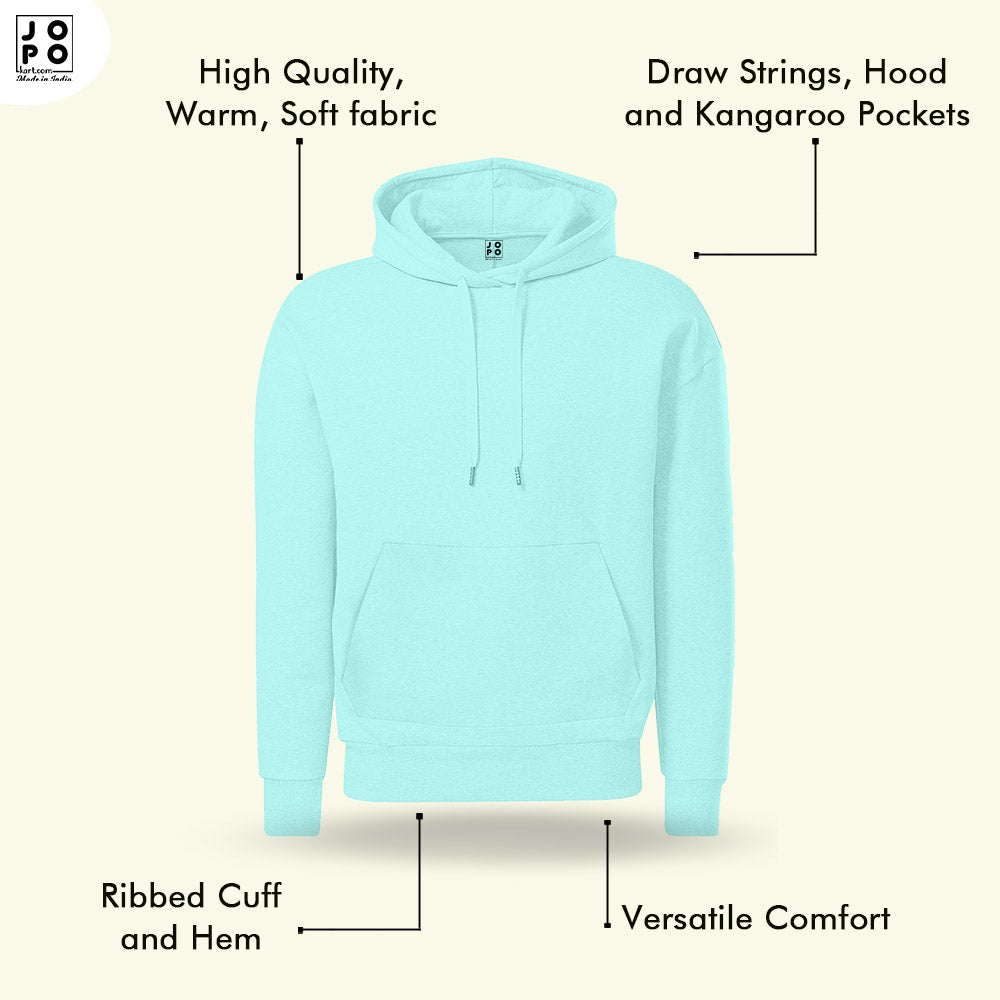 Teal Blue Hoodie for Men