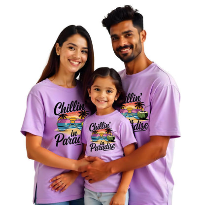 Chillin in Paradise customised Vacation Family Tshirts