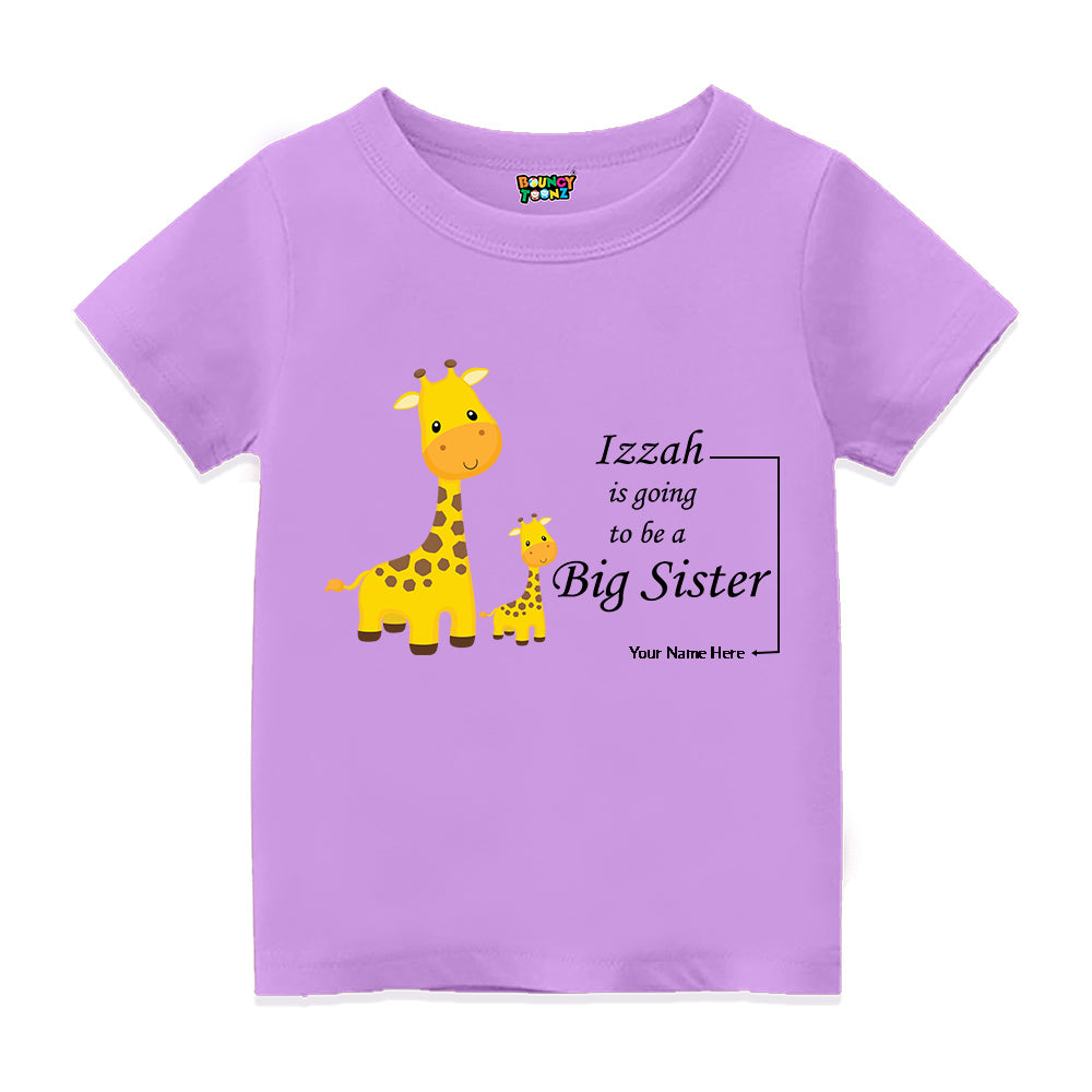 personalised big sister t shirt