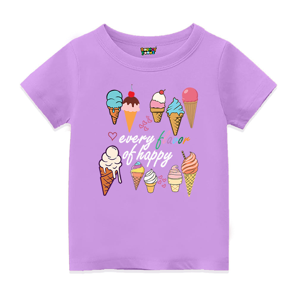 Happy Ice-cream Unisex Toddler Kids T-Shirt