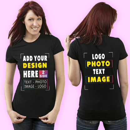 Double Side Printed Custom Women Tshirts