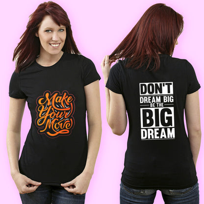 Double Side Printed Custom Women Tshirts