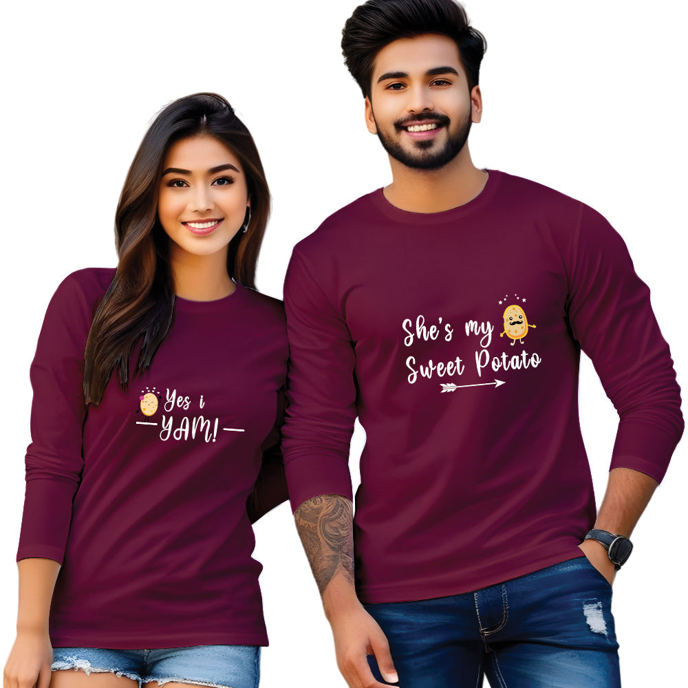 couple print t shirt for online