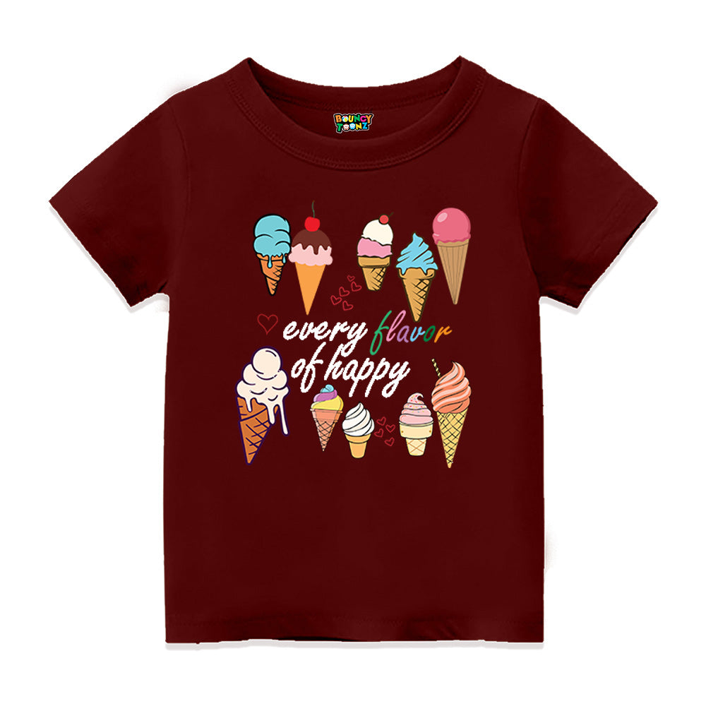 happy ice cream flavor of happy design print t shirt kids online