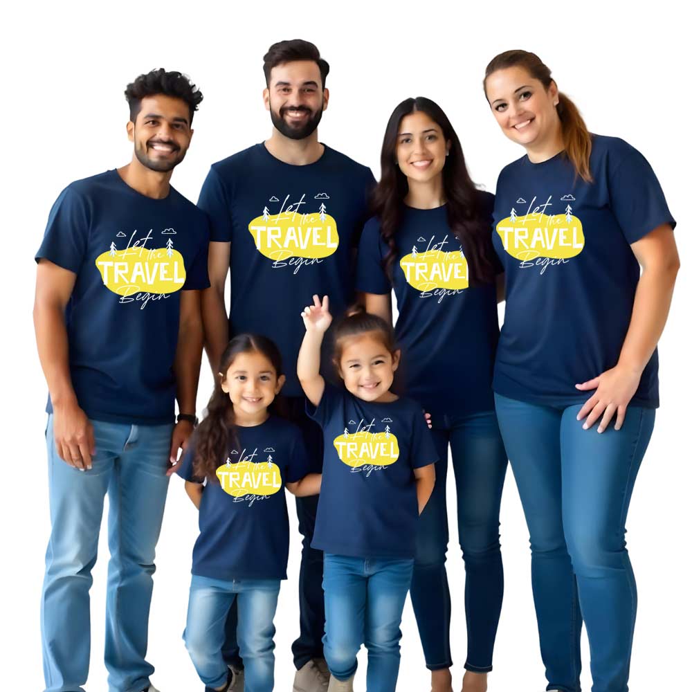 Let the Travel Begins Family Matching Tshirts