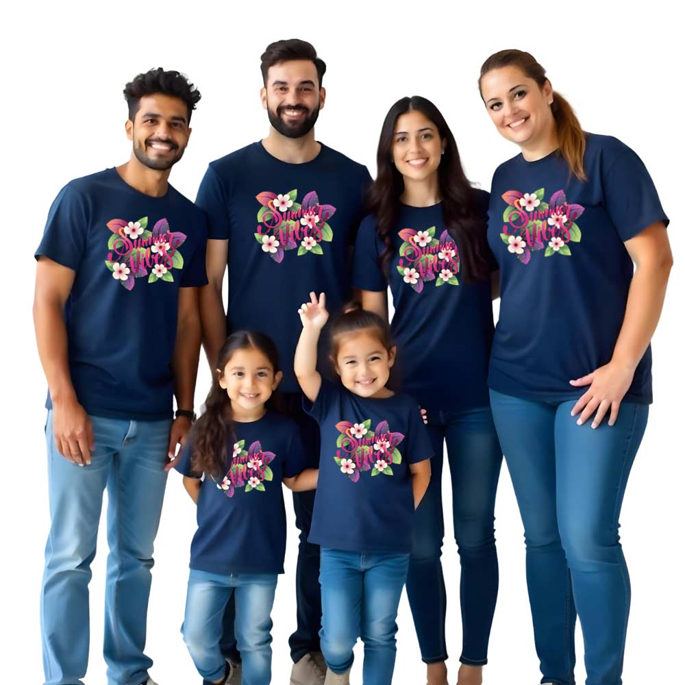 Summer Vibes Family Matching Tshirts