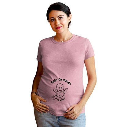 Baby on Board Maternity Pregnancy Announcement Tshirt