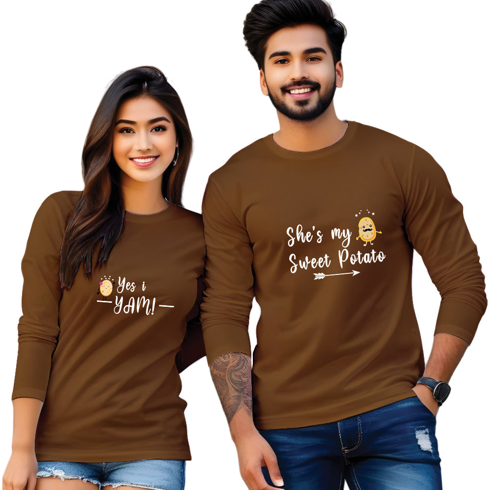 couple print t shirt for online