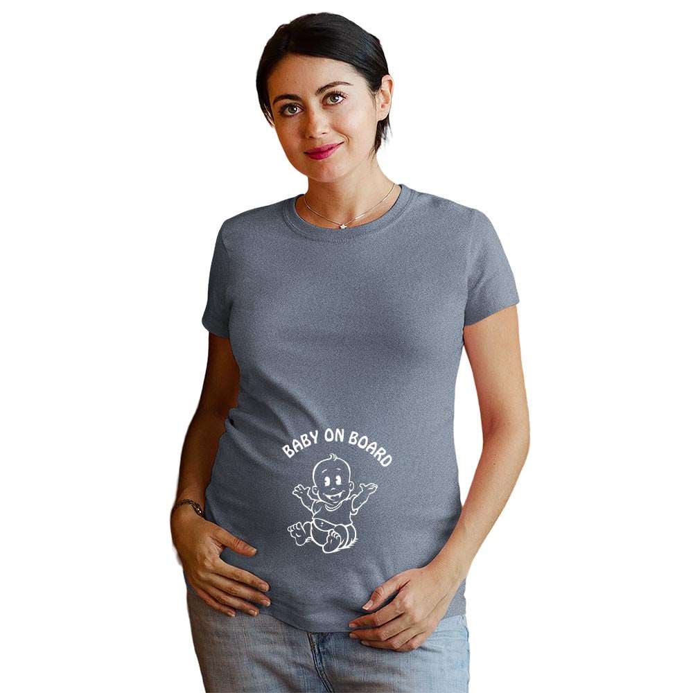 Baby on Board Maternity Pregnancy Announcement Tshirt