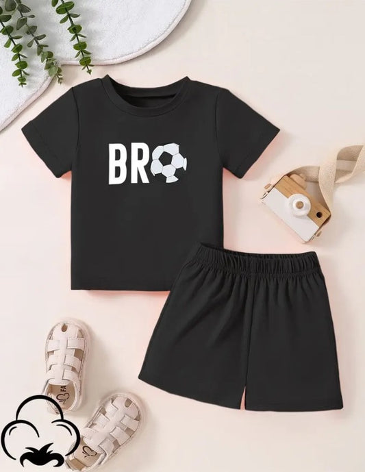 big bro sports tshirt with shorts black