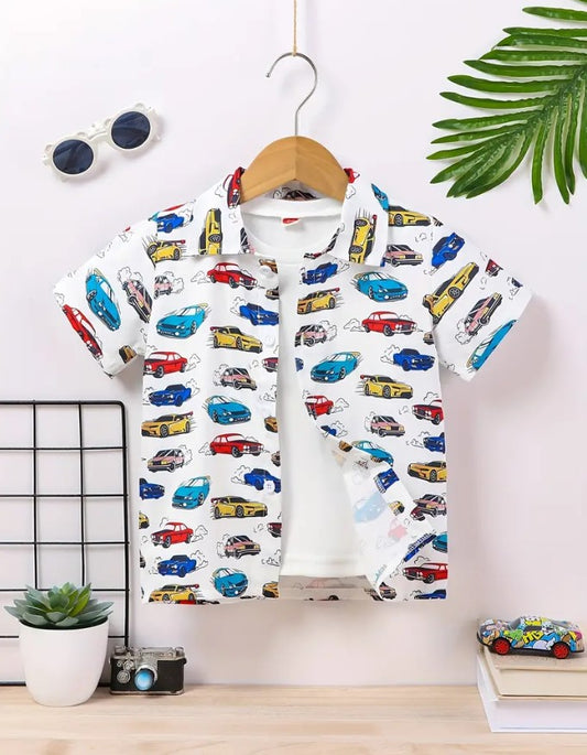 Printed Kids Shirts for Vehicle Lovers