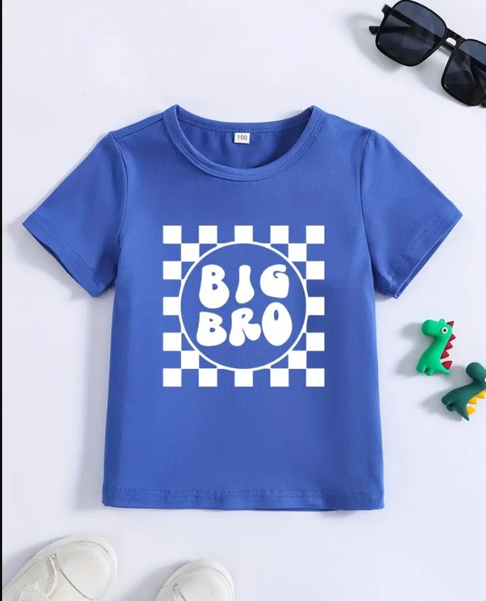 big bro personalised tshirt navyblue