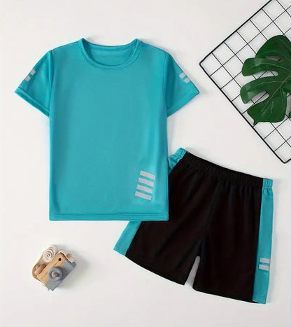 Sports Jersey Kids Tshirt Shorts Set