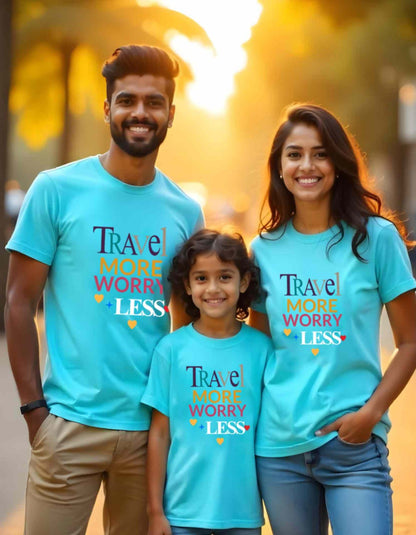 Travel More Worry Less Family Travel Tshirts