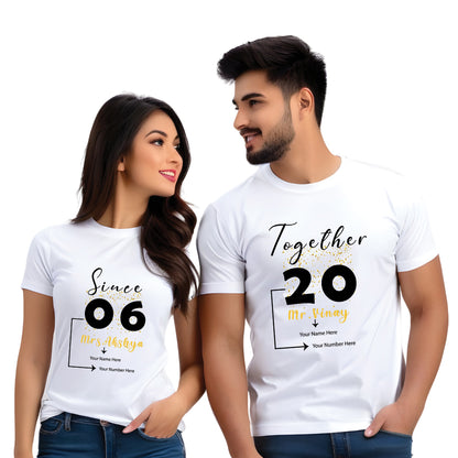 couple t shirt white