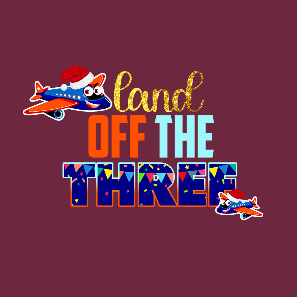 Land Off 3 Third Birthday Tshirt for Boys and Girls