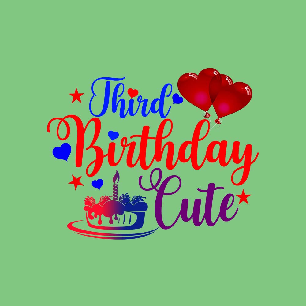 Cute Third Birthday Tshirt