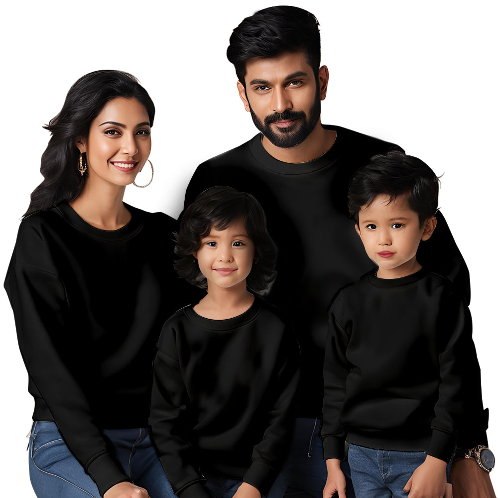 personalised family sweatshirt black