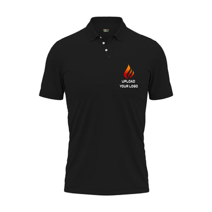 polo t shirts with logo black