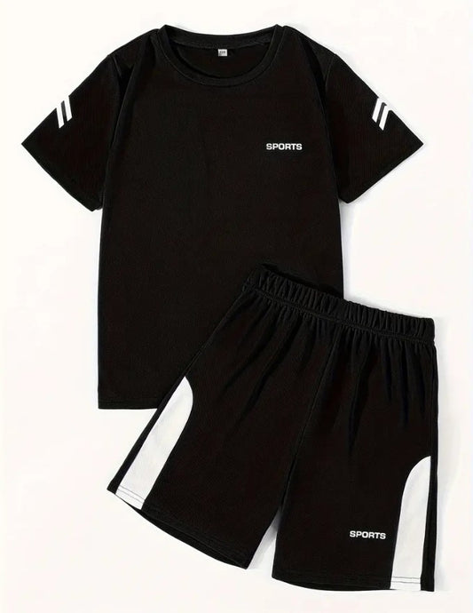 Black Sports Jersey Set