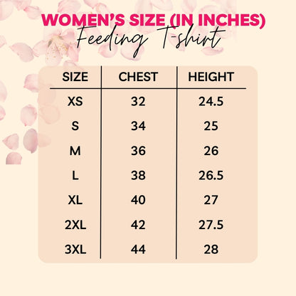 Feeding tshirt size chart