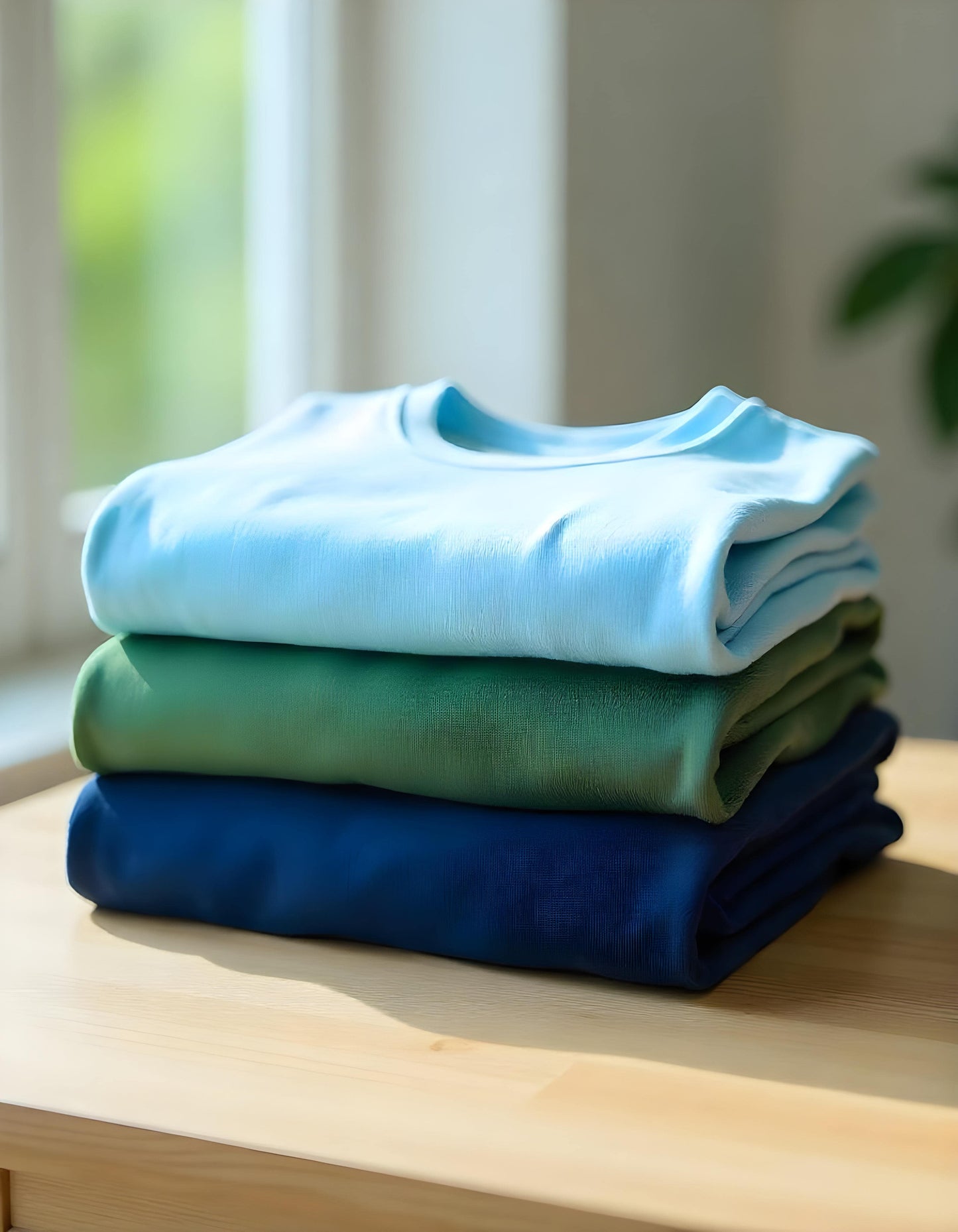 LightBlue-DarkOlive-NavyBlue Plain Tshirts 3pc Combo Pack