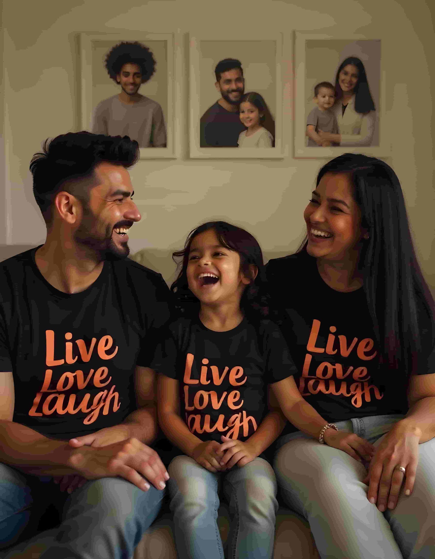 Live Love Laugh Matching Famiy Tshirts for Family