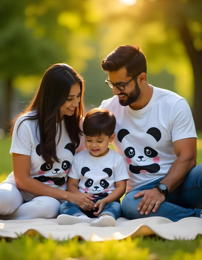 Panda Theme Matching Famiy Tshirts for Vacation and Family