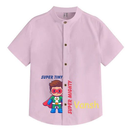 Custom Print super mighty shirt with name for kids