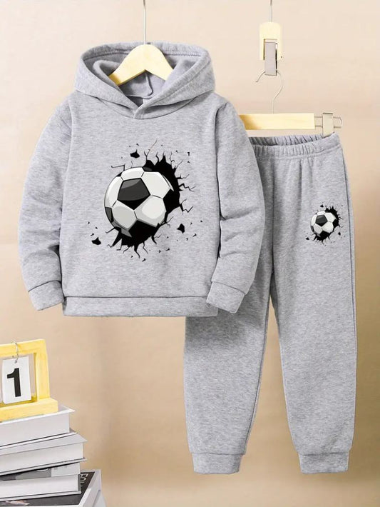 football print sweatshirt hoodie for kids