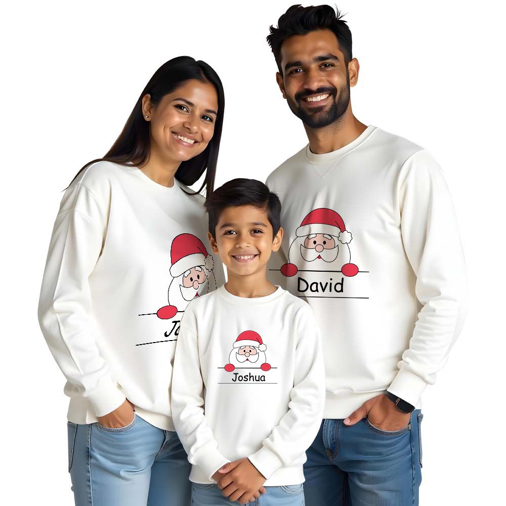 Personalised Santa Claus Family Sweatshirts