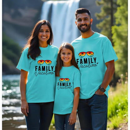 t shirt for family aquablue