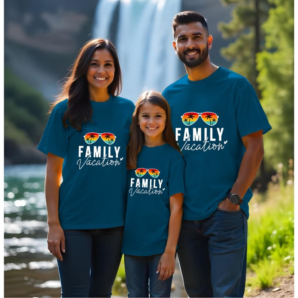 t shirt for family indigoblue