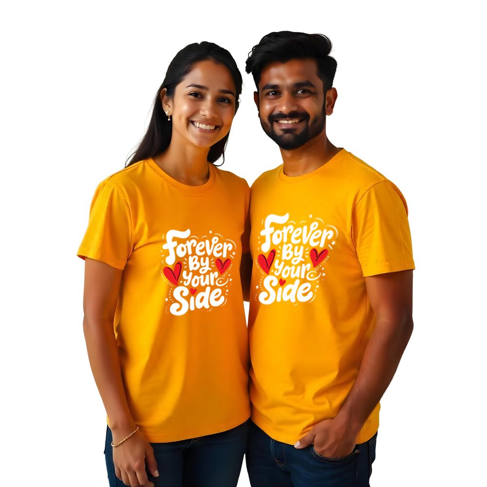 Forever by your side Matching Couple Tshirts