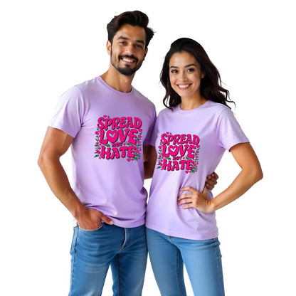 Spread Love not Hate Couple Tshirts