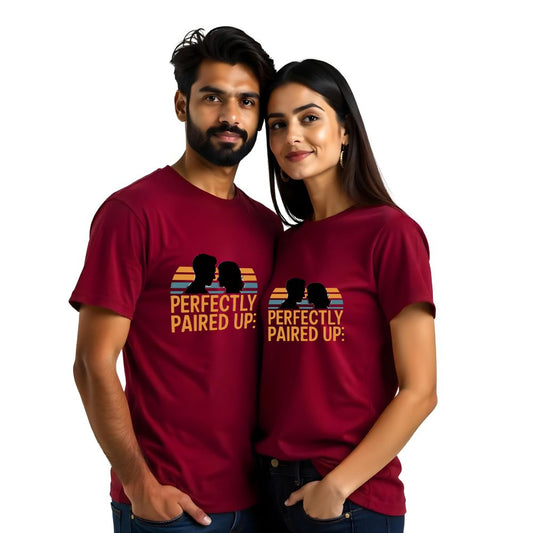 Perfectly Paired Up Couple Matching Tshirts