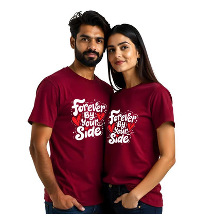 Forever by your side Matching Couple Tshirts