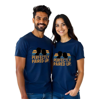 Perfectly Paired Up Couple Matching Tshirts