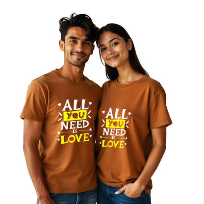 All you Need is Love Couple Tshirts