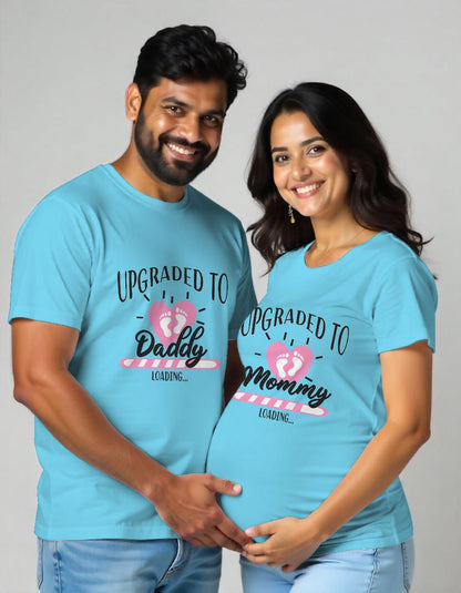 Upgraded to Mommy Daddy Couple Tshirts