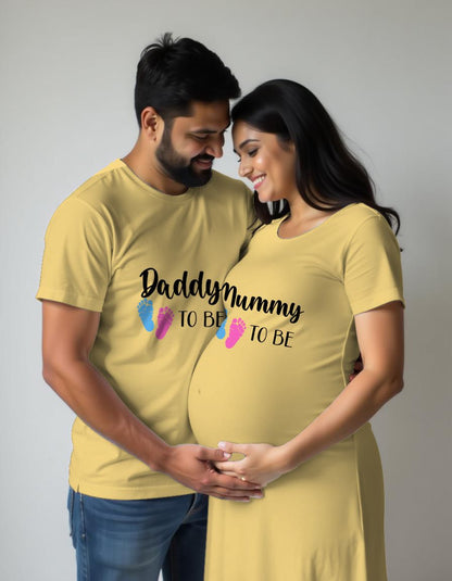 Daddy Mummy to be Maternity Couple Tshirt Dress