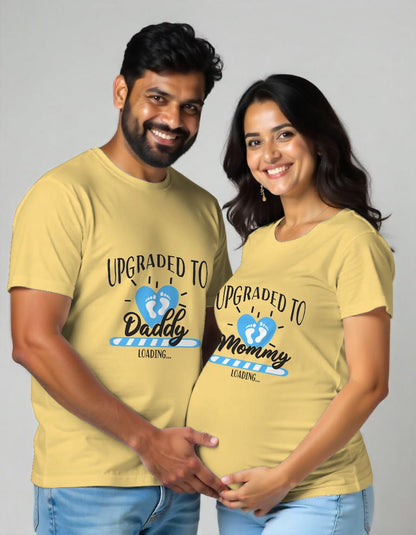 Upgraded to Mommy Daddy Couple Tshirts