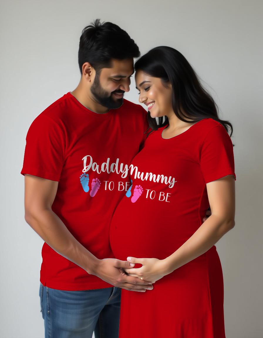 Daddy Mummy to be Maternity Couple Tshirt Dress