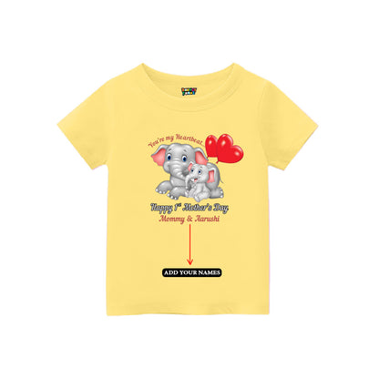 First Mother’s Day kids customised T-shirts for Yellow