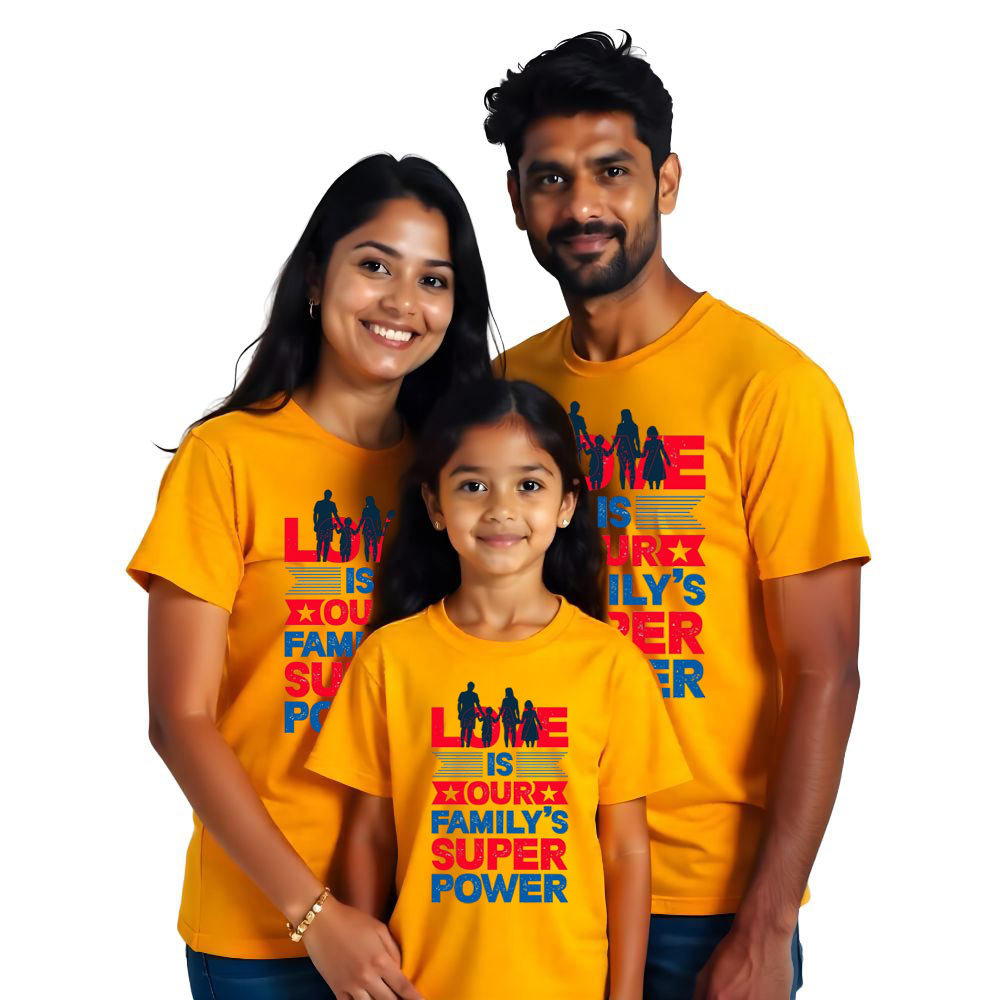 Love is our Familys SuperPower Matching Family Tshirts